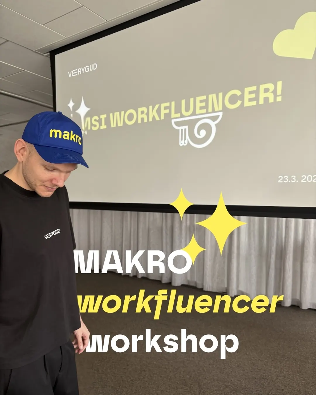Úvodní slide MAKRO workfluencer workshop