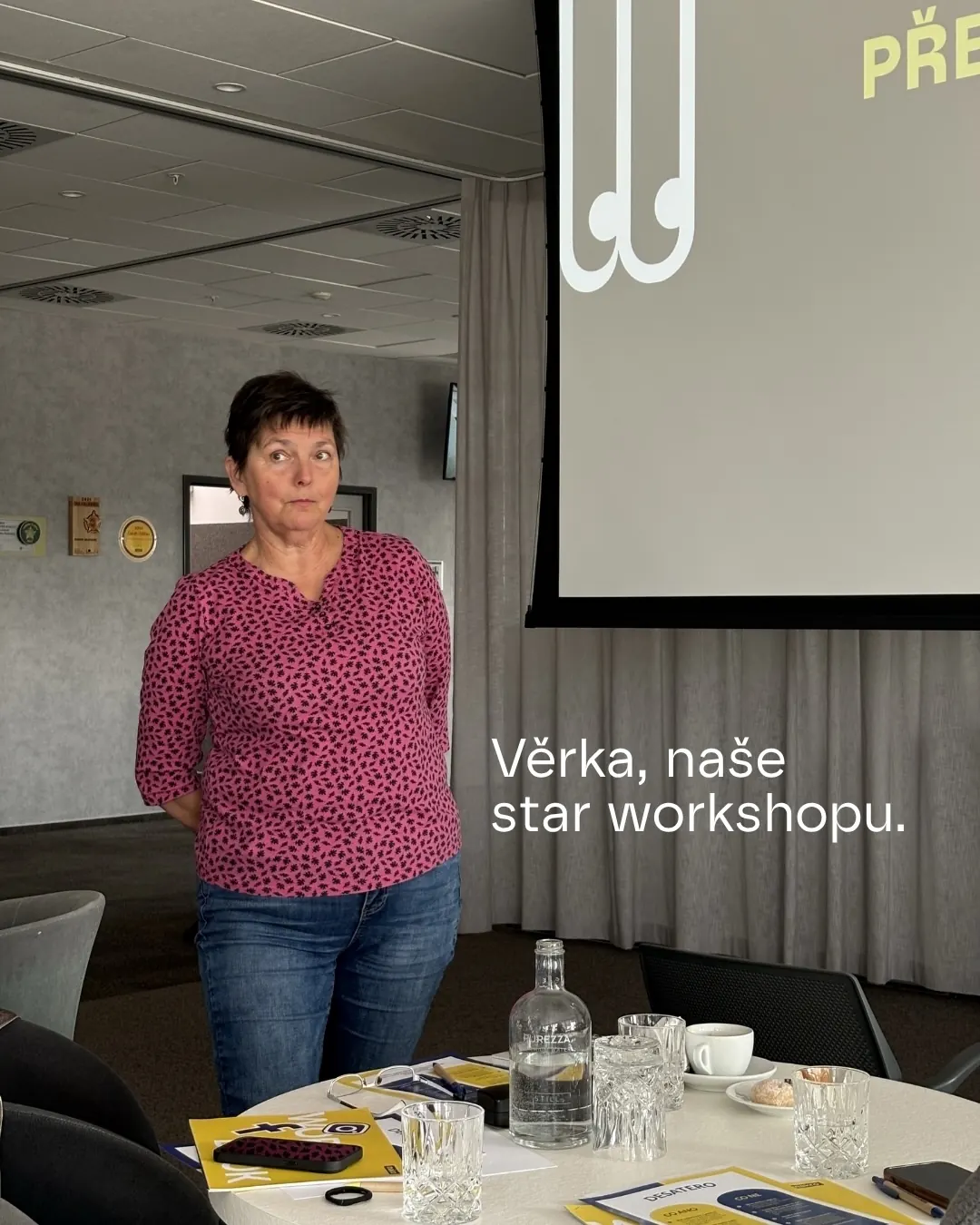 Workfluencerka Věrka během workshopu